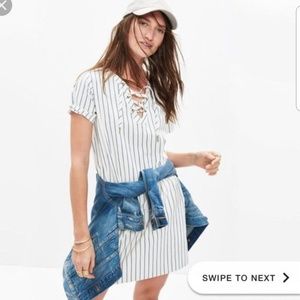 Madewell Laced Up Harbor Shift Dress
